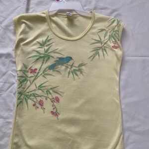 Ladies yellow sleeveless top